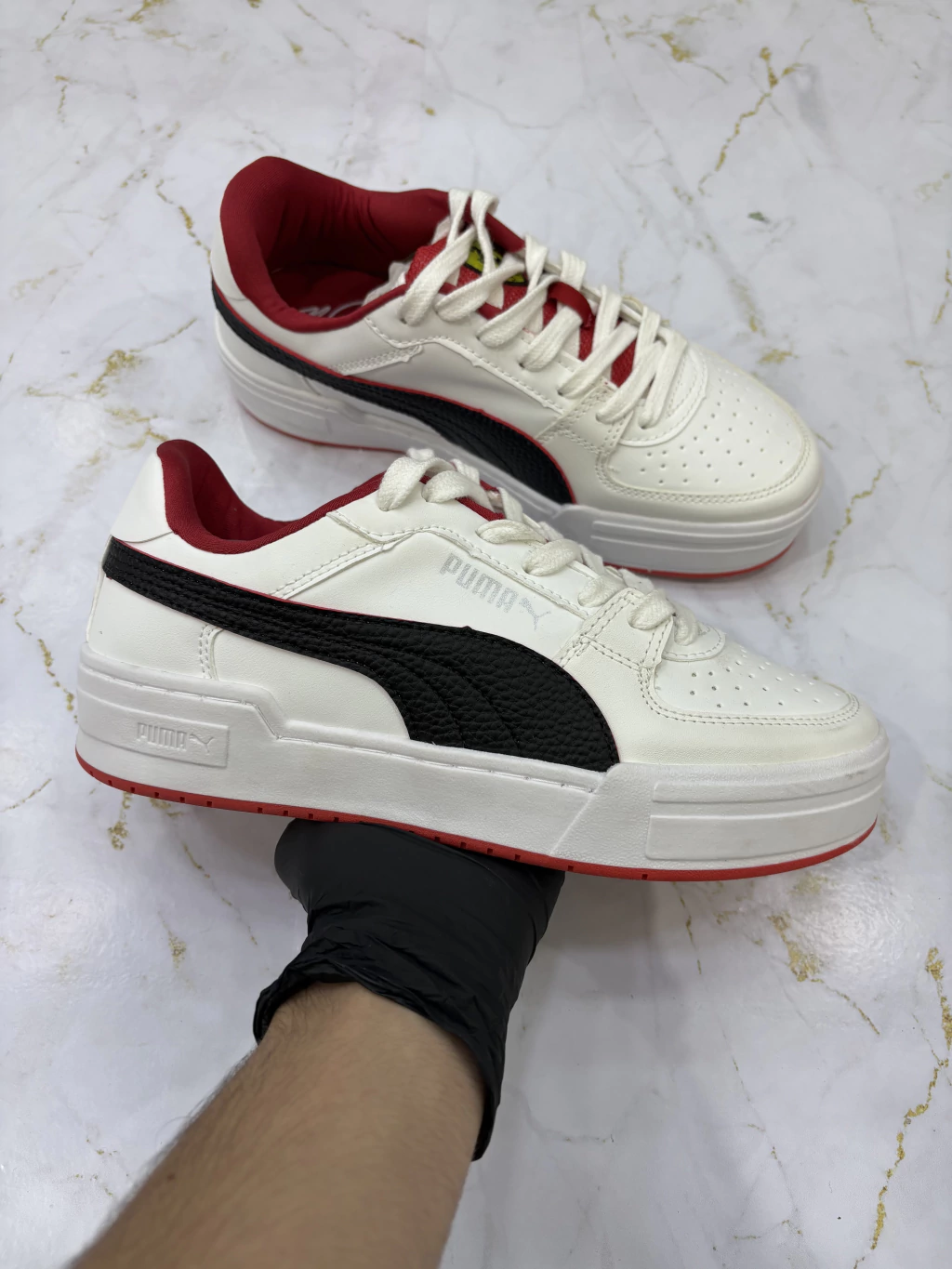 Puma Caven Mercedes White Black Red