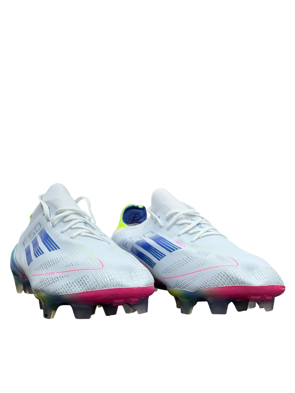 Chuteira Campo “AD F50 Blue White Pink”