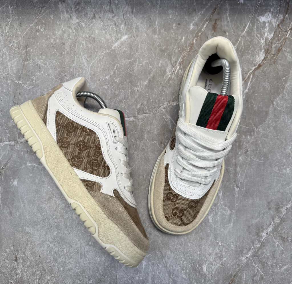 Tênis Re-Web Sneaker GG (Bege/Marrom)
